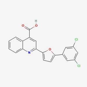 molecular formula C20H11Cl2NO3 B7731586 2-[5-(3,5-Dichlorophenyl)furan-2-yl]quinoline-4-carboxylic acid 