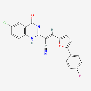 molecular formula C21H11ClFN3O2 B7731689 CID 5742048 