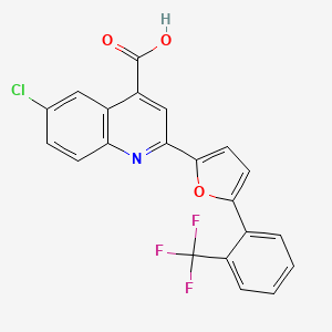 6-Chloro-2-{5-[2-(trifluoromethyl)phenyl]furan-2-yl}quinoline-4-carboxylic acid