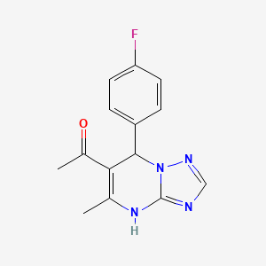 molecular formula C14H13FN4O B7731828 1-[7-(4-Fluorophenyl)-5-methyl-4,7-dihydro[1,2,4]triazolo[1,5-a]pyrimidin-6-yl]ethanone CAS No. 367907-38-8