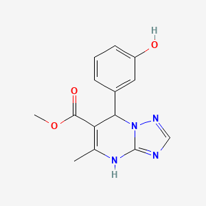 molecular formula C14H14N4O3 B7731860 methyl 7-(3-hydroxyphenyl)-5-methyl-4H,7H-[1,2,4]triazolo[1,5-a]pyrimidine-6-carboxylate 