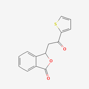 molecular formula C14H10O3S B7731878 3-(2-Oxo-2-(thiophen-2-yl)ethyl)isobenzofuran-1(3H)-one 