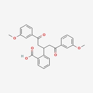 molecular formula C26H24O6 B7731901 2-[1,5-Bis(3-methoxyphenyl)-1,5-dioxopentan-3-yl]benzoic acid 
