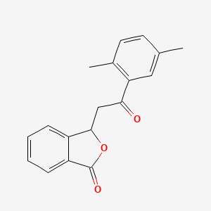 molecular formula C18H16O3 B7731910 3-[2-(2,5-Dimethylphenyl)-2-oxoethyl]-1,3-dihydro-2-benzofuran-1-one 
