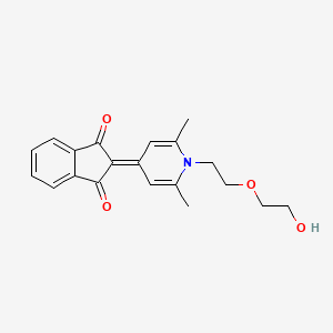 molecular formula C20H21NO4 B7731960 2-{1-[2-(2-hydroxyethoxy)ethyl]-2,6-dimethylpyridin-4(1H)-ylidene}-1H-indene-1,3(2H)-dione 