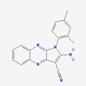 molecular formula C19H15N5 B7731967 2-Amino-1-(2,4-dimethylphenyl)-1h-pyrrolo[2,3-b]quinoxaline-3-carbonitrile 