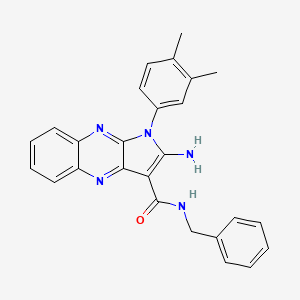 molecular formula C26H23N5O B7731975 2-amino-N-benzyl-1-(3,4-dimethylphenyl)-1H-pyrrolo[2,3-b]quinoxaline-3-carboxamide 