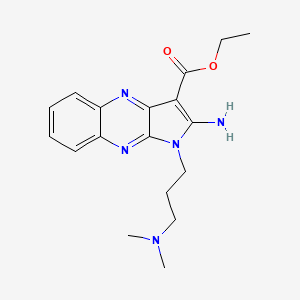 molecular formula C18H23N5O2 B7731976 ethyl 2-amino-1-[3-(dimethylamino)propyl]-1H-pyrrolo[2,3-b]quinoxaline-3-carboxylate 