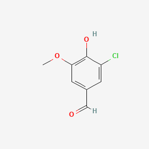 molecular formula C8H7ClO3 B7731982 3-Chloro-4-hydroxy-5-methoxybenzaldehyde CAS No. 61670-76-6