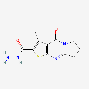 molecular formula C11H12N4O2S B7731984 3-Methyl-4-oxo-4,6,7,8-tetrahydropyrrolo[1,2-a]thieno[2,3-d]pyrimidine-2-carbohydrazide 