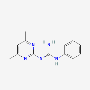 molecular formula C13H15N5 B7732012 1-(4,6-Dimethyl-2-pyrimidinyl)-3-phenylguanidine 