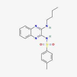 molecular formula C19H22N4O2S B7732018 N-[3-(butylamino)quinoxalin-2-yl]-4-methylbenzenesulfonamide 