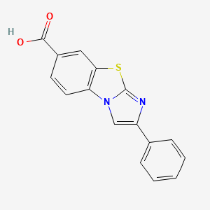 molecular formula C16H10N2O2S B7732083 2-Phenylimidazo[2,1-b][1,3]benzothiazole-6-carboxylic acid 