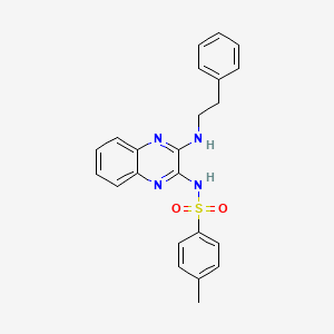 molecular formula C23H22N4O2S B7732102 4-methyl-N-{3-[(2-phenylethyl)amino]quinoxalin-2-yl}benzenesulfonamide 
