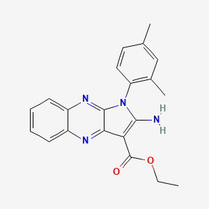 molecular formula C21H20N4O2 B7732112 ethyl 2-amino-1-(2,4-dimethylphenyl)-1H-pyrrolo[2,3-b]quinoxaline-3-carboxylate 