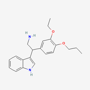 molecular formula C21H26N2O2 B7732144 2-(3-ethoxy-4-propoxyphenyl)-2-(1H-indol-3-yl)ethanamine 