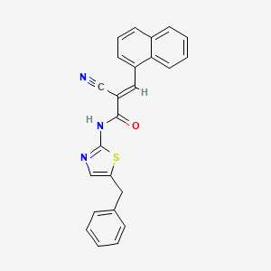 molecular formula C24H17N3OS B7732171 (2E)-N-(5-benzyl-1,3-thiazol-2-yl)-2-cyano-3-(naphthalen-1-yl)prop-2-enamide 