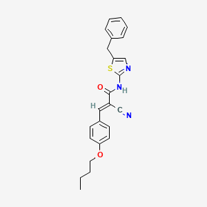 (2E)-N-(5-benzyl-1,3-thiazol-2-yl)-3-(4-butoxyphenyl)-2-cyanoprop-2-enamide