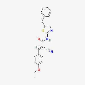 molecular formula C22H19N3O2S B7732193 (2E)-N-(5-benzyl-1,3-thiazol-2-yl)-2-cyano-3-(4-ethoxyphenyl)prop-2-enamide 