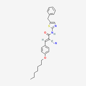 molecular formula C27H29N3O2S B7732207 (2E)-N-(5-benzyl-1,3-thiazol-2-yl)-2-cyano-3-[4-(heptyloxy)phenyl]prop-2-enamide 
