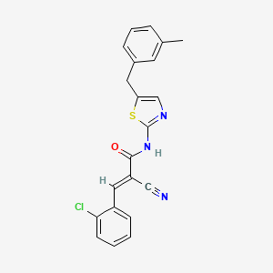 (2E)-3-(2-chlorophenyl)-2-cyano-N-[5-(3-methylbenzyl)-1,3-thiazol-2-yl]prop-2-enamide