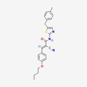 molecular formula C25H25N3O2S B7732361 (2E)-3-(4-butoxyphenyl)-2-cyano-N-[5-(4-methylbenzyl)-1,3-thiazol-2-yl]prop-2-enamide 