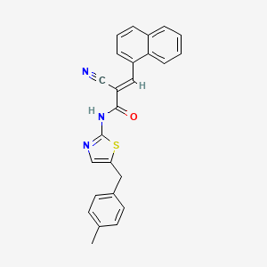 molecular formula C25H19N3OS B7732414 (2E)-2-cyano-N-[5-(4-methylbenzyl)-1,3-thiazol-2-yl]-3-(naphthalen-1-yl)prop-2-enamide 