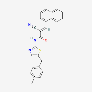 (2E)-2-cyano-N-[5-(4-methylbenzyl)-1,3-thiazol-2-yl]-3-(naphthalen-1-yl)prop-2-enamide