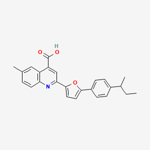molecular formula C25H23NO3 B7732424 2-{5-[4-(Butan-2-yl)phenyl]furan-2-yl}-6-methylquinoline-4-carboxylic acid 