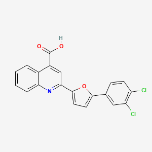 molecular formula C20H11Cl2NO3 B7732437 2-[5-(3,4-Dichlorophenyl)furan-2-yl]quinoline-4-carboxylic acid 