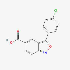 molecular formula C14H8ClNO3 B7732438 3-(4-Chlorophenyl)-2,1-benzoxazole-5-carboxylic acid 