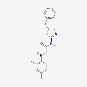 molecular formula C20H21N3OS B7732705 N-(5-benzyl-1,3-thiazol-2-yl)-N~2~-(2,4-dimethylphenyl)glycinamide 
