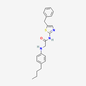 molecular formula C22H25N3OS B7732708 N-(5-benzyl-1,3-thiazol-2-yl)-N~2~-(4-butylphenyl)glycinamide 