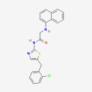 molecular formula C22H18ClN3OS B7732961 N-[5-(2-chlorobenzyl)-1,3-thiazol-2-yl]-N~2~-naphthalen-1-ylglycinamide 