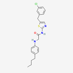 molecular formula C22H24ClN3OS B7732968 N~2~-(4-butylphenyl)-N-[5-(3-chlorobenzyl)-1,3-thiazol-2-yl]glycinamide 