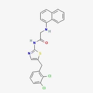 molecular formula C22H17Cl2N3OS B7732991 N-[5-(2,3-dichlorobenzyl)-1,3-thiazol-2-yl]-N~2~-naphthalen-1-ylglycinamide 