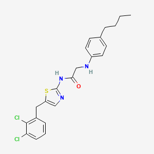 molecular formula C22H23Cl2N3OS B7732999 N~2~-(4-butylphenyl)-N-[5-(2,3-dichlorobenzyl)-1,3-thiazol-2-yl]glycinamide 