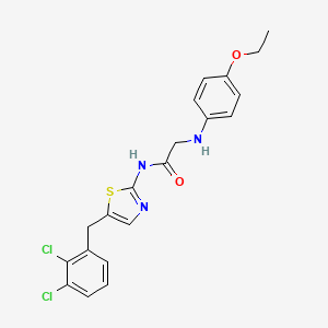 molecular formula C20H19Cl2N3O2S B7733006 N-[5-(2,3-dichlorobenzyl)-1,3-thiazol-2-yl]-N~2~-(4-ethoxyphenyl)glycinamide 