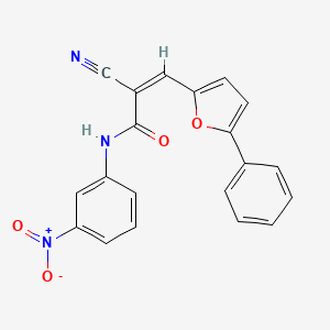 (2Z)-2-cyano-N-(3-nitrophenyl)-3-(5-phenylfuran-2-yl)prop-2-enamide