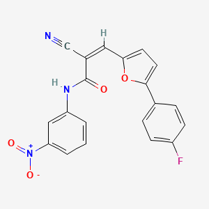 molecular formula C20H12FN3O4 B7733047 (2Z)-2-cyano-3-[5-(4-fluorophenyl)furan-2-yl]-N-(3-nitrophenyl)prop-2-enamide 