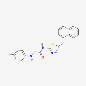 molecular formula C23H21N3OS B7733101 N~2~-(4-methylphenyl)-N-[5-(naphthalen-1-ylmethyl)-1,3-thiazol-2-yl]glycinamide 