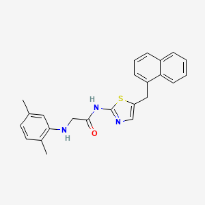molecular formula C24H23N3OS B7733111 2-((2,5-dimethylphenyl)amino)-N-(5-(naphthalen-1-ylmethyl)thiazol-2-yl)acetamide 