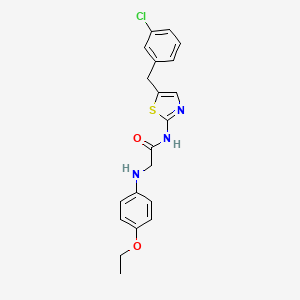 molecular formula C20H20ClN3O2S B7733170 N-[5-(3-chlorobenzyl)-1,3-thiazol-2-yl]-N~2~-(4-ethoxyphenyl)glycinamide 