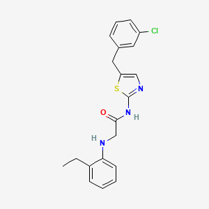 molecular formula C20H20ClN3OS B7733177 N-[5-(3-chlorobenzyl)-1,3-thiazol-2-yl]-N~2~-(2-ethylphenyl)glycinamide 