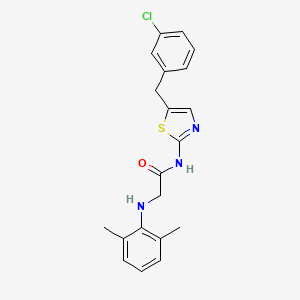 molecular formula C20H20ClN3OS B7733183 N-[5-(3-chlorobenzyl)-1,3-thiazol-2-yl]-N~2~-(2,6-dimethylphenyl)glycinamide 