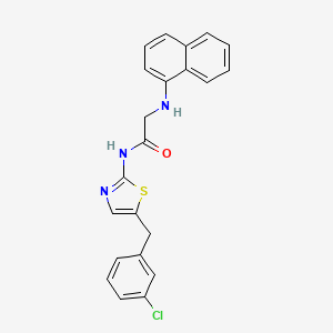 molecular formula C22H18ClN3OS B7733185 N-[5-(3-chlorobenzyl)-1,3-thiazol-2-yl]-N~2~-naphthalen-1-ylglycinamide 