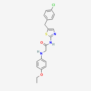 molecular formula C20H20ClN3O2S B7733193 N-[5-(4-chlorobenzyl)-1,3-thiazol-2-yl]-N~2~-(4-ethoxyphenyl)glycinamide 