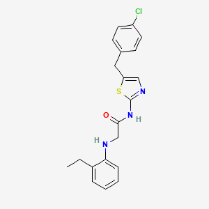 molecular formula C20H20ClN3OS B7733198 N-[5-(4-chlorobenzyl)-1,3-thiazol-2-yl]-N~2~-(2-ethylphenyl)glycinamide 