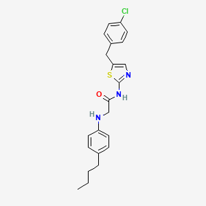 molecular formula C22H24ClN3OS B7733206 N~2~-(4-butylphenyl)-N-[5-(4-chlorobenzyl)-1,3-thiazol-2-yl]glycinamide 