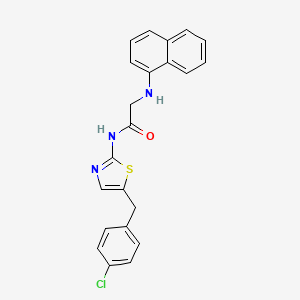 molecular formula C22H18ClN3OS B7733207 N-[5-(4-chlorobenzyl)-1,3-thiazol-2-yl]-N~2~-naphthalen-1-ylglycinamide 